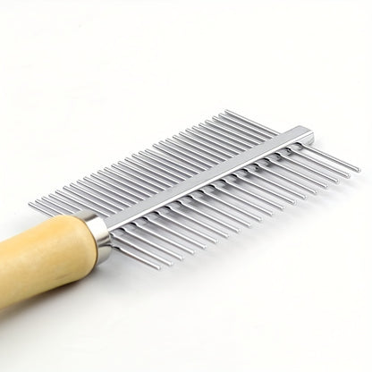 Double-Sided Pet Comb For Grooming & Massaging Dogs, Cats & Other Animals, Pet Grooming Brush