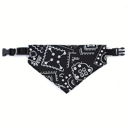 1pc Cashew Floral Graphic Dog Bandanas - Adjustable Triangle Pet Saliva Towel for Small and Medium Dogs and Cats - Stylish and Comfortable Pet Supplies