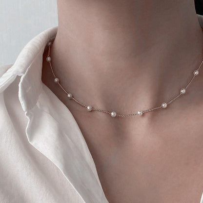 Womens Retro Alloy Layered Clavicle Necklace