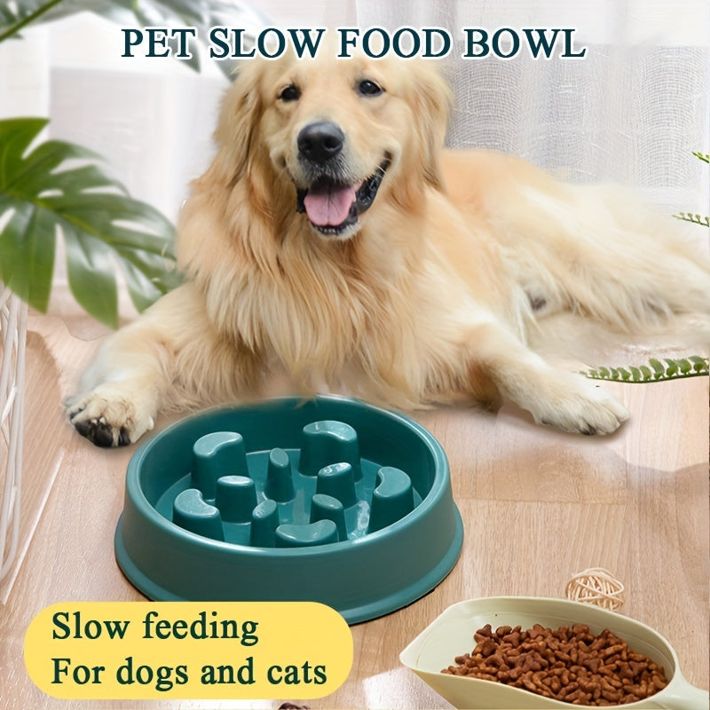 Healthy & Calm Eating: Anti-Choke, Non-Slip Slow Feeder Bowl for Dogs - Enhances Safe Eating Habits