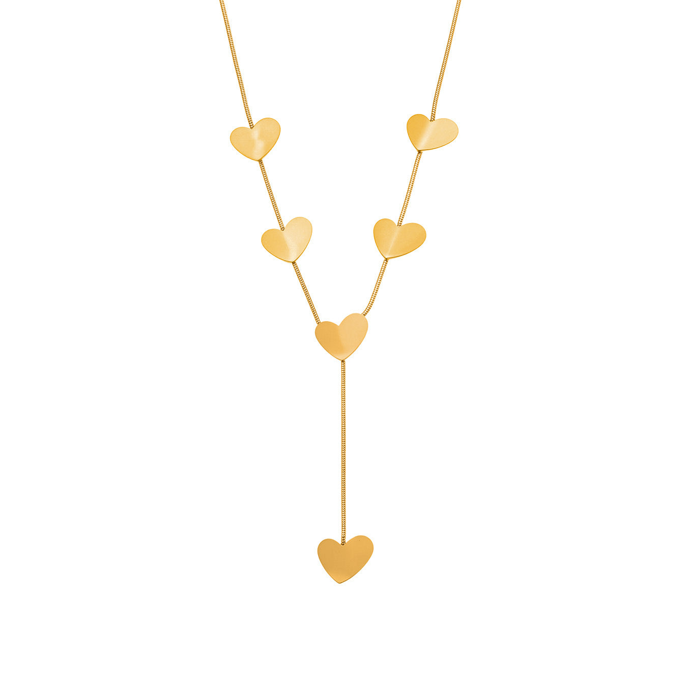 Elegant Long Y-shaped Heart Tassel Layered Clavicle Necklace
