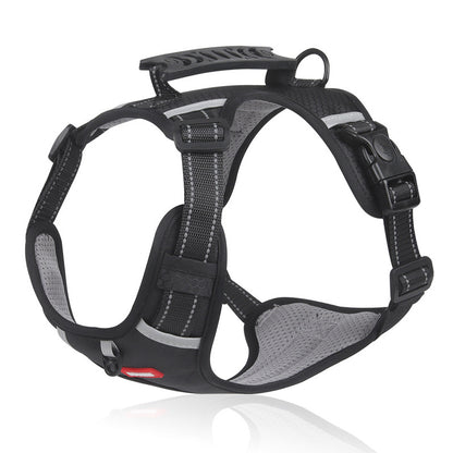 Adjustable No-Pull Pet Harness for Dogs and Cats - Soft Padded Harness with Easy Control Handle for Large Breeds - Prevents Choking and Pulling - Comfortable and Secure Fit