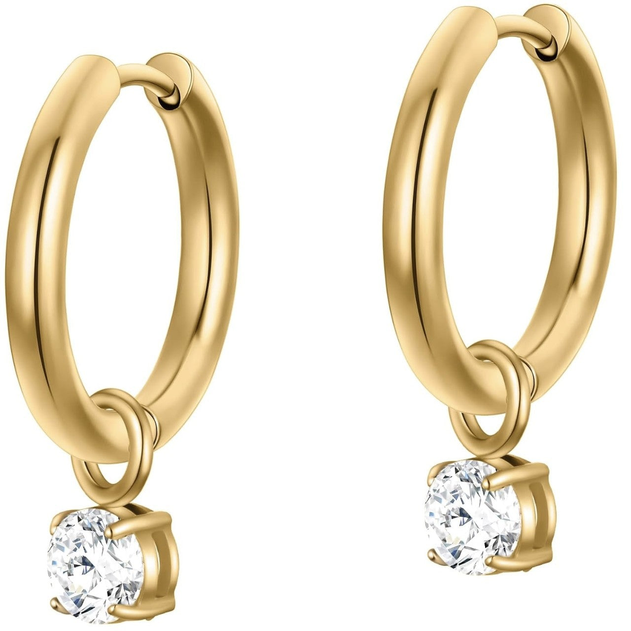 Titanium Steel Micro-Earrings pave With A Unique Delicate Design