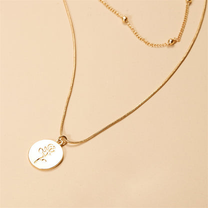 Women's Multi-layer Necklace Simple Rose Brand Versatile Jewelry