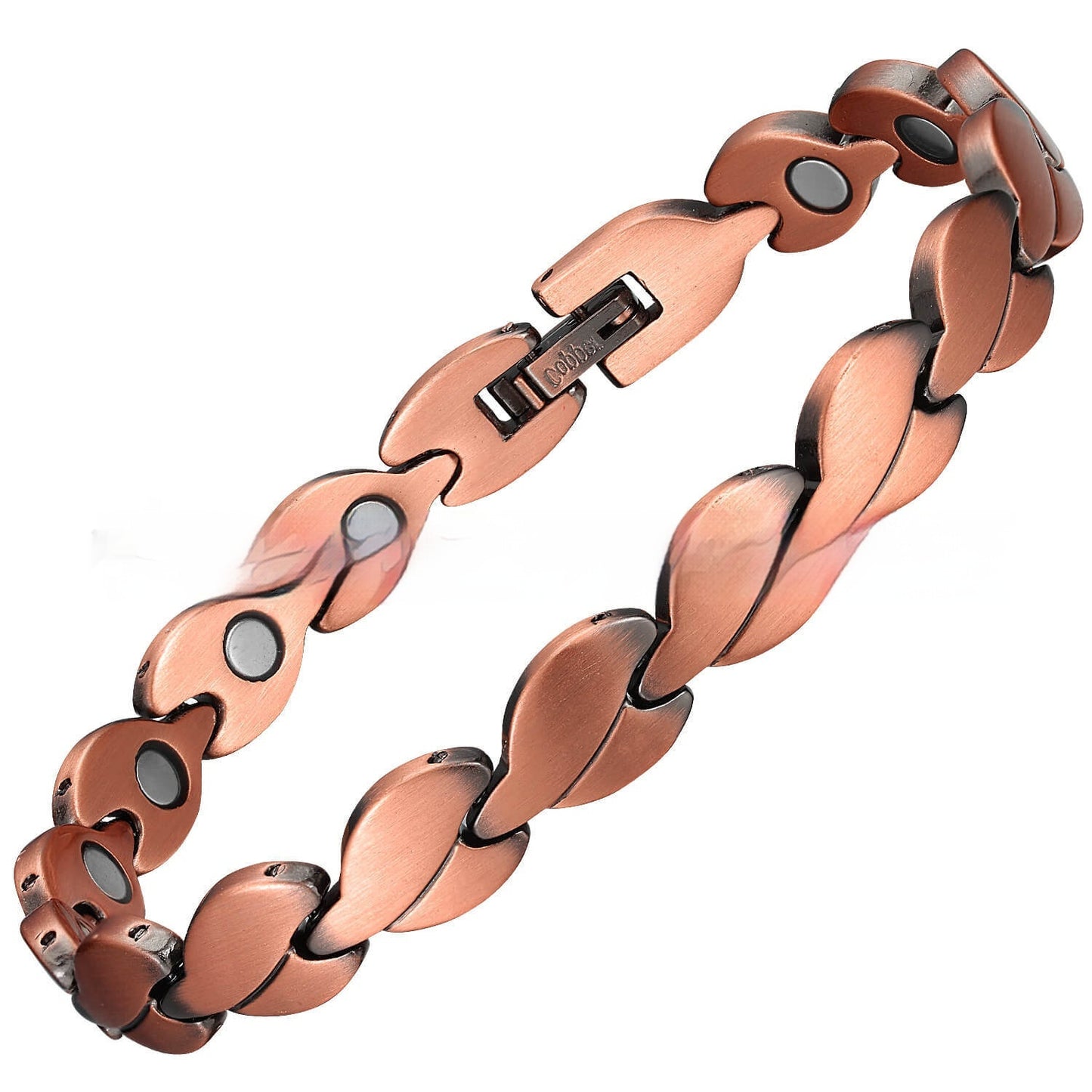 Magnetic Bracelet For Women Heart-shaped Design Red Copper