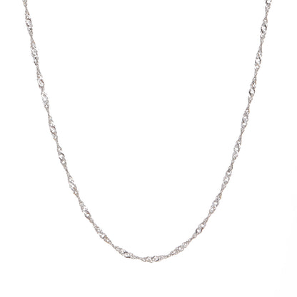 Womens Stainless Steel Water Wave Chain Choker Necklace With A Personalized Design