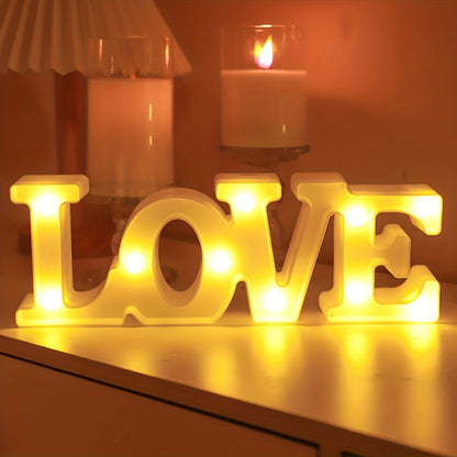 1pc Romantic Love Shaped Night Light, Battery Powered Indoor Desktop, Bedside, And Wall Decorative Lights, Suitable As Gifts For Valentine's Day, Thanksgiving, Loved Ones, Friends, Or Birthday, Party, Proposal, Wedding Decora