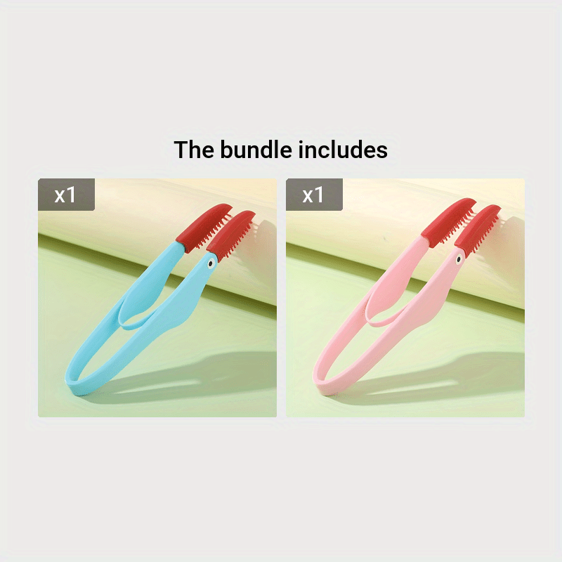 Soft Silicone Eye Cleaner Tweezers for Pets - Red & Blue, Ideal for Removing Tear Stains & Eye Discharge in Cats & Dogs, Pet Grooming Essentials|Ergonomic Handle|Silicone Tweezers