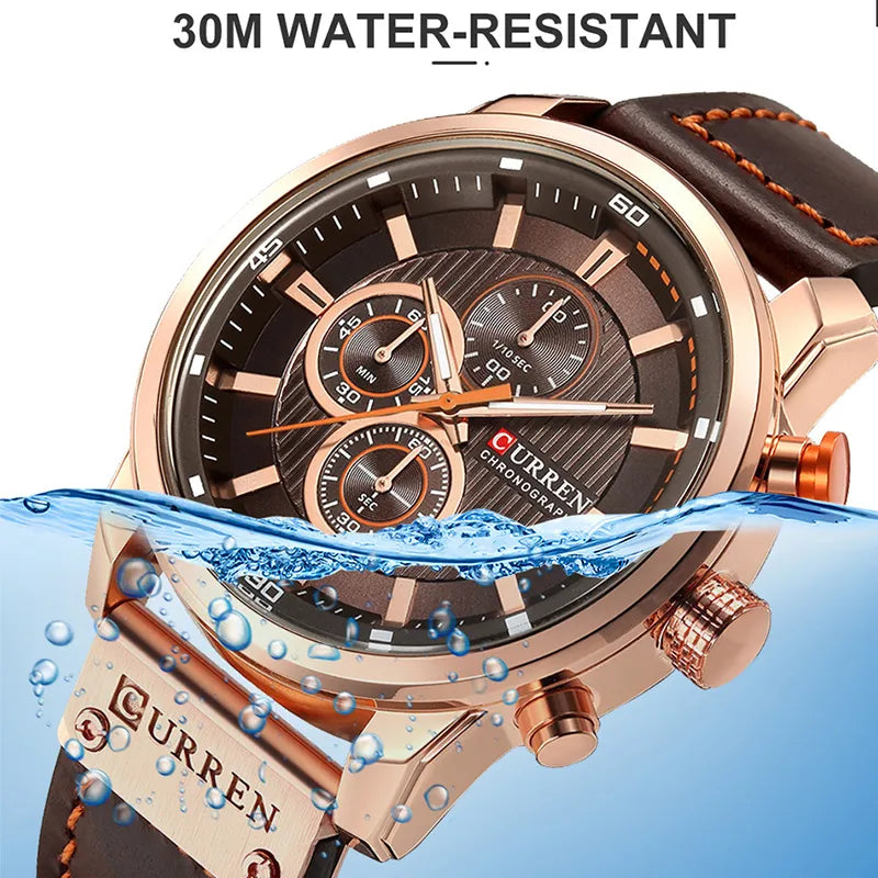 Top Brand Luxury Chronograph Quartz Watch Men Sports Watches Military Army Male Wrist Watch Clock CURREN relogio masculino - Giftcare 