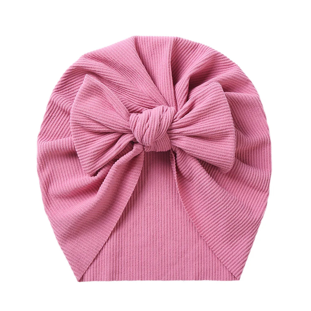 Baby Accessories For Newborn Toddler Kids Baby Girl Boy Turban Cotton Beanie Hat Winter Cap Knot Solid Soft Hospital Caps