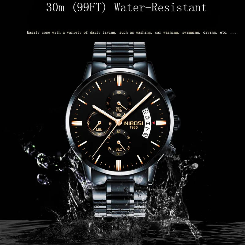 NIBOSI Men Watches Luxury Famous Top Brand Men's Fashion Casual Dress Watch Military Quartz Wristwatches Relogio Masculino Saat - Giftcare 