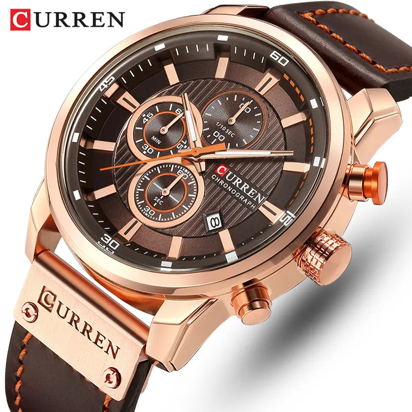 Top Brand Luxury Chronograph Quartz Watch Men Sports Watches Military Army Male Wrist Watch Clock CURREN relogio masculino - Giftcare 