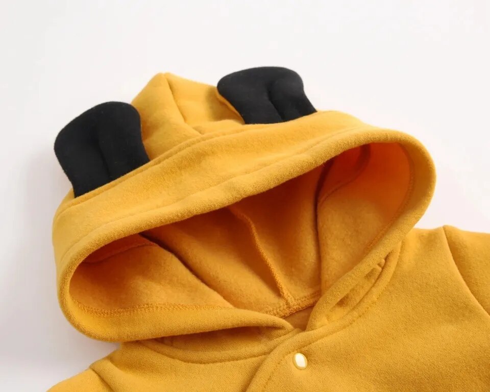 0-3T New Fall Cute Cartoon Infant Toddler Hoodies BabyBoy Autumn Clothing Hooded Romper Jumper Toddler Baby Hoodies - Giftcare 
