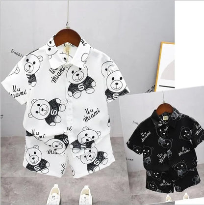 Children's Suit New Baby Clothing Set Summer Baby Boys and Girls 2pcs Suit Cartoon Shirts +Shorts Kids Clothing Set 2-10 Years - Giftcare 
