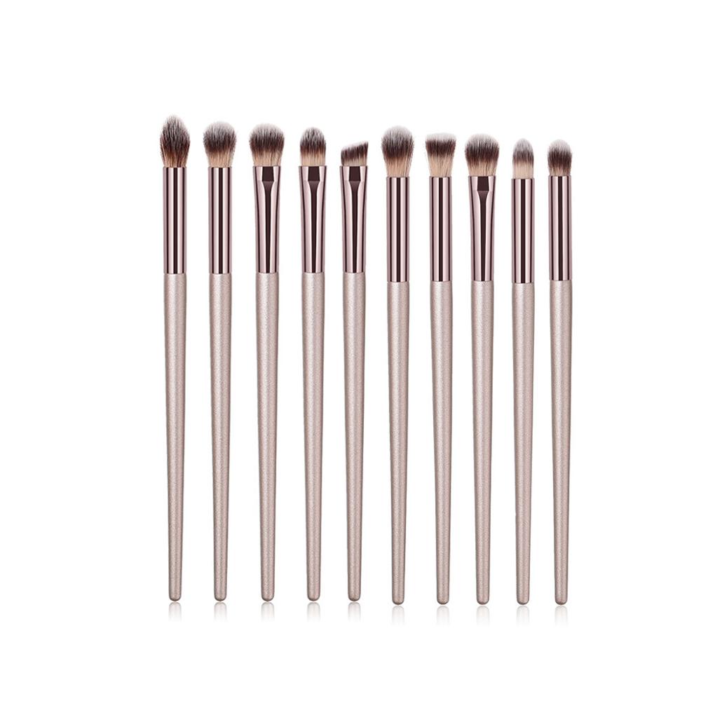 4/10pcs Champagne makeup brushes set for cosmetic foundation powder - Giftcare 