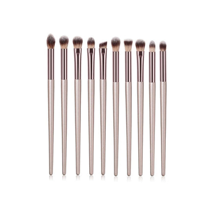 4/10pcs Champagne makeup brushes set for cosmetic foundation powder - Giftcare 