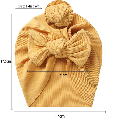 Baby Accessories For Newborn Toddler Kids Baby Girl Boy Turban Cotton Beanie Hat Winter Cap Knot Solid Soft Hospital Caps