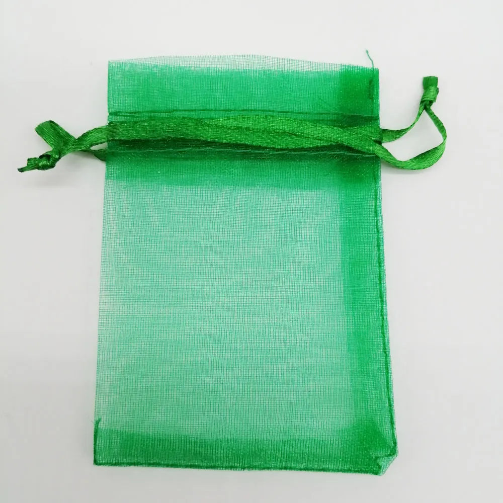 100pcs/lot 5x7/7x9/10x15cm Organza Jewelry Bags Pouch Organza Drawstring Bag Jewelry Packaging For Jewelry Pouches Jewellery Bag - Giftcare 