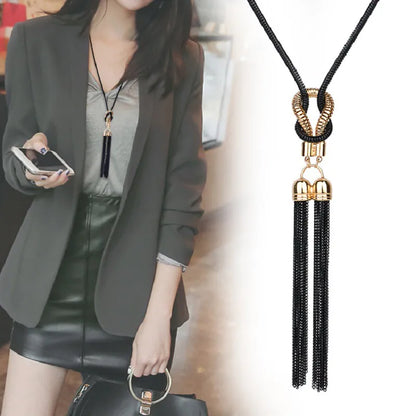 2023 New Arrival Female Pendant Necklace Tassel Long Winter Sweater Chain Necklace Women Necklaces Wholesale Sales - Giftcare 
