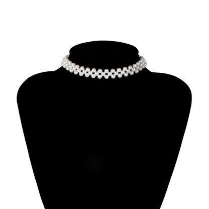 Layered Short Imitation Pearl Choker Necklace for Women - Giftcare 
