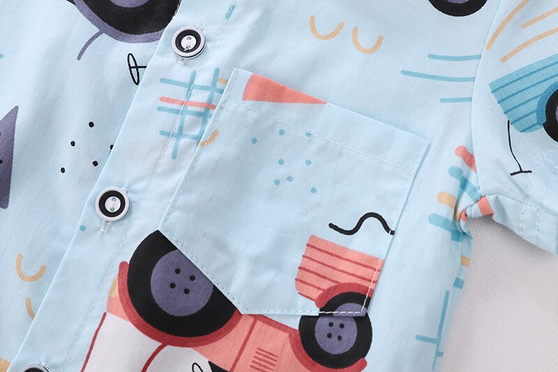 Boys Casual Clothes Set Car Printed Top Shorts Infant Sport Suits Kids Clothes For Summer Baby Boy's Suit Baby Clothing Set - Giftcare 