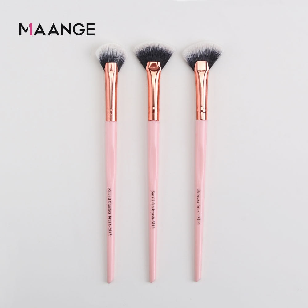 MAANGE Makeup Brushes Pro Pink Brush Set - Giftcare 