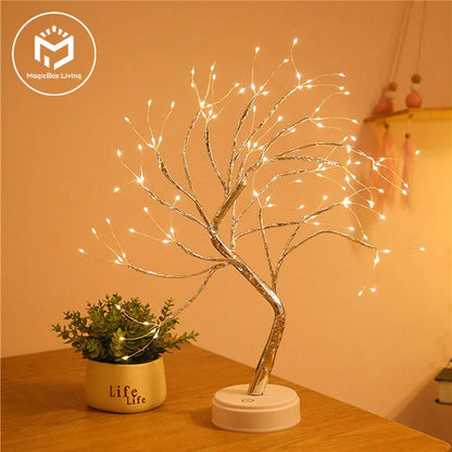 LED Night Light Mini Christmas Tree Copper Wire Garland Lamp For Kids Home Bedroom Decoration Decor Fairy Light Holiday lighting.Free shipping - Giftcare 