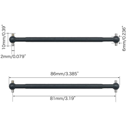 2pcs/set Steel Metal RC Car Drive Shaft Dogbone Overall Length 61mm 63mm 70mm 77mm 84mm 87mm 89.5mm 100mm hsp Wltoy Redcat