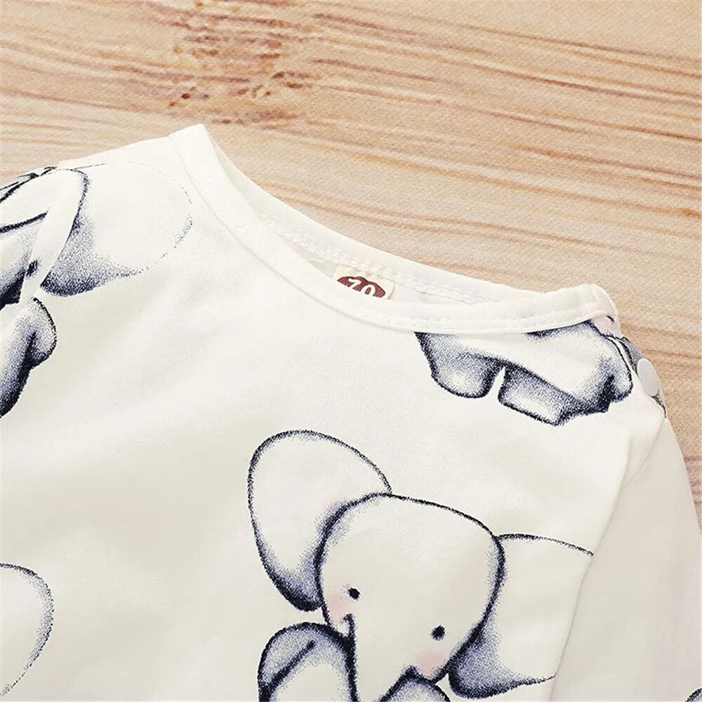 ZAFILLE Cartoon Elephant Baby Sleepwear For Newborns Romper Long Sleeve Kids Boys Crawlers Spring Children's Overalls Boys Wear - Giftcare 