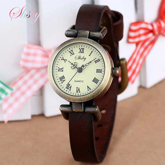 Shsby New Fashion Hot-Selling Leather Female Watch ROMA Vintage Watch Women Dress Watches - Giftcare 