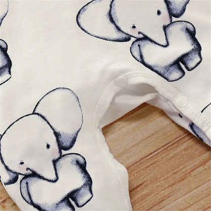 ZAFILLE Cartoon Elephant Baby Sleepwear For Newborns Romper Long Sleeve Kids Boys Crawlers Spring Children's Overalls Boys Wear - Giftcare 
