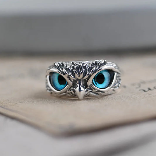 Charm Vintage Cute Men and Women Simple Design Owl Ring Silver Color Engagement Wedding Rings Jewelry Gifts - Giftcare 
