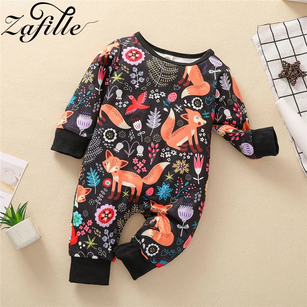 ZAFILLE Cartoon Elephant Baby Sleepwear For Newborns Romper Long Sleeve Kids Boys Crawlers Spring Children's Overalls Boys Wear - Giftcare 