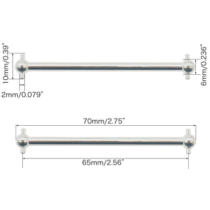 2pcs/set Steel Metal RC Car Drive Shaft Dogbone Overall Length 61mm 63mm 70mm 77mm 84mm 87mm 89.5mm 100mm hsp Wltoy Redcat