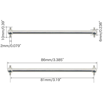 2pcs/set Steel Metal RC Car Drive Shaft Dogbone Overall Length 61mm 63mm 70mm 77mm 84mm 87mm 89.5mm 100mm hsp Wltoy Redcat