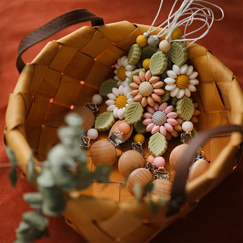 Baby Handmade Pacifier Chain Clip Dummy Nipples Holder Clips Babies Silicone Teething Chain Toy Gifts For Cute Baby Accessories - Giftcare 