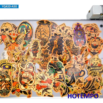50pcs Mixed Sexy Beauty Old School Sailor Tattoo Art Fashion Funny Sticker for Phone Laptop Case Guitar Skateboard Bike Stickers