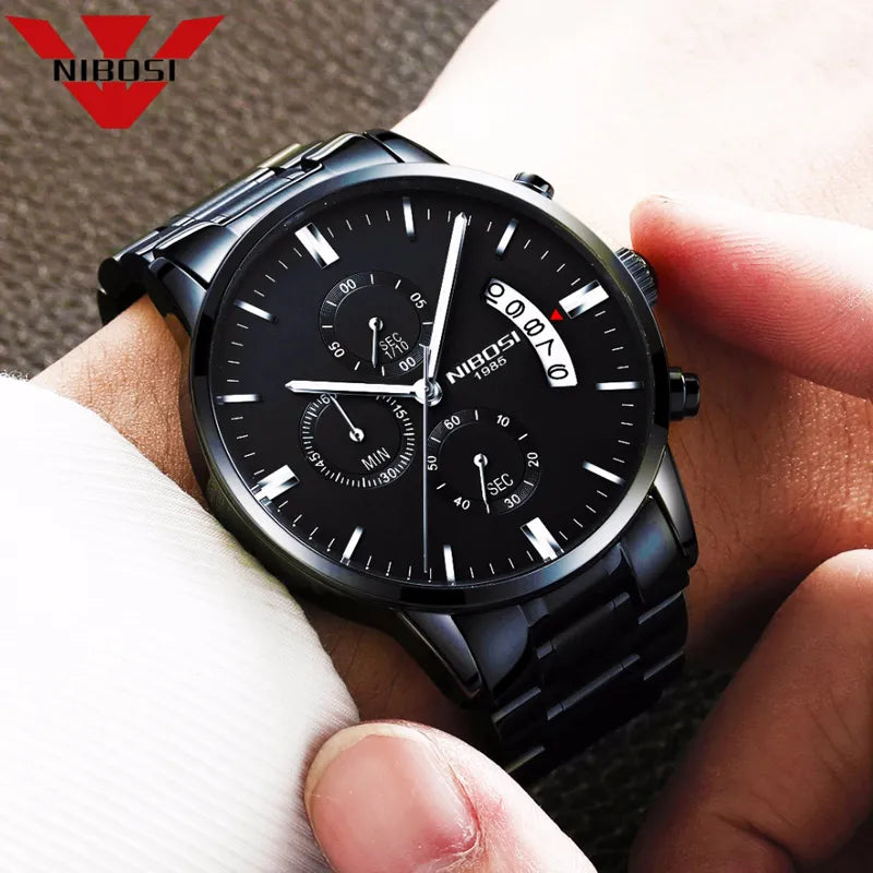 NIBOSI Men Watches Luxury Famous Top Brand Men's Fashion Casual Dress Watch Military Quartz Wristwatches Relogio Masculino Saat - Giftcare 