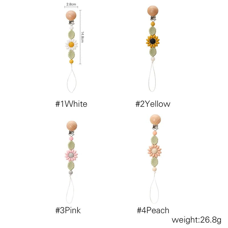 Baby Handmade Pacifier Chain Clip Dummy Nipples Holder Clips Babies Silicone Teething Chain Toy Gifts For Cute Baby Accessories - Giftcare 