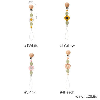 Baby Handmade Pacifier Chain Clip Dummy Nipples Holder Clips Babies Silicone Teething Chain Toy Gifts For Cute Baby Accessories - Giftcare 