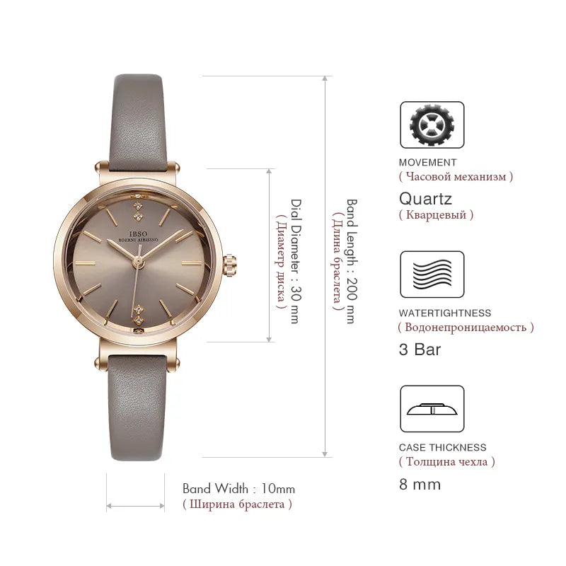 IBSO 8 MM Ultra-Thin Wrist Women Watches Luxury Female Clock Fashion Montre Femme 2022 Ladies Quartz Watch Relogio Feminino - Giftcare 
