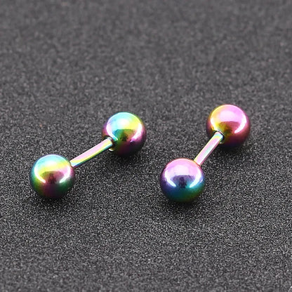 1Pair Medical Titanium Steel Stud Earring Small Ball Screws Small Earrings Ear Bone Nail Lip Piercing Body Jewelry - Giftcare 