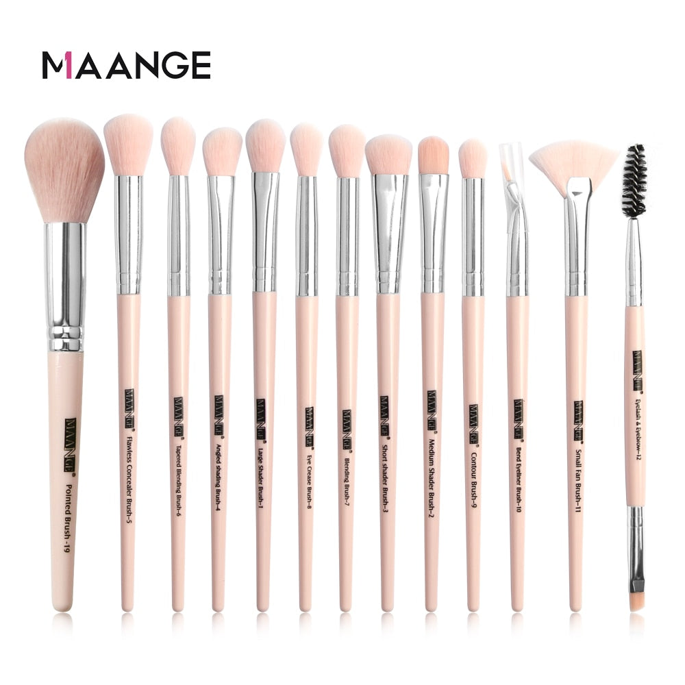 MAANGE Makeup Brushes Pro Pink Brush Set - Giftcare 
