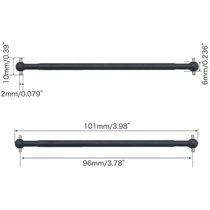 2pcs/set Steel Metal RC Car Drive Shaft Dogbone Overall Length 61mm 63mm 70mm 77mm 84mm 87mm 89.5mm 100mm hsp Wltoy Redcat
