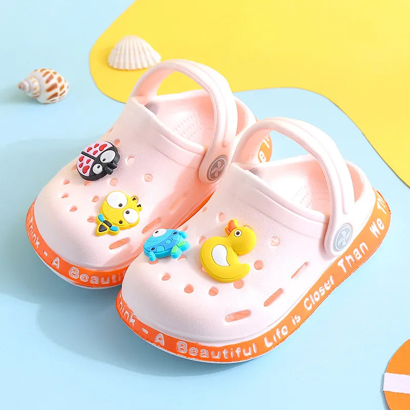 Summer Kids sandals Boys Girls Mules Cartoon baby Slippers Flat Summer Cartoon Children's Garden Shoes - Giftcare 