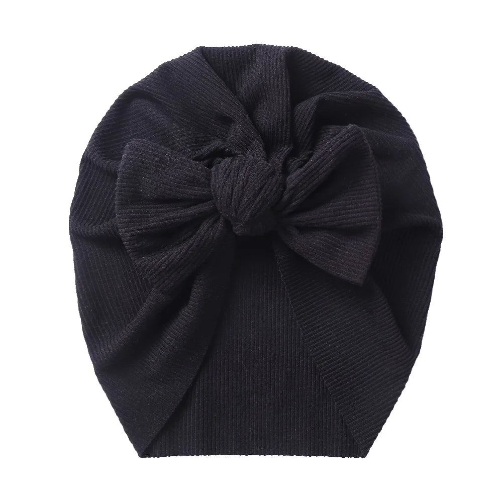 Baby Accessories For Newborn Toddler Kids Baby Girl Boy Turban Cotton Beanie Hat Winter Cap Knot Solid Soft Hospital Caps