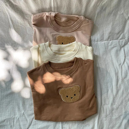Baby Hoodies Toddler Sweatshirts Bear Embroidery Girls Tops Infant Outfit - Giftcare 
