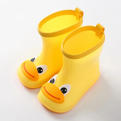 Children Rain Boots Rubber Boots Kids Water Shoes PVC Baby Cartoon Waterproof  Non-slip  Warm Winter - Giftcare 