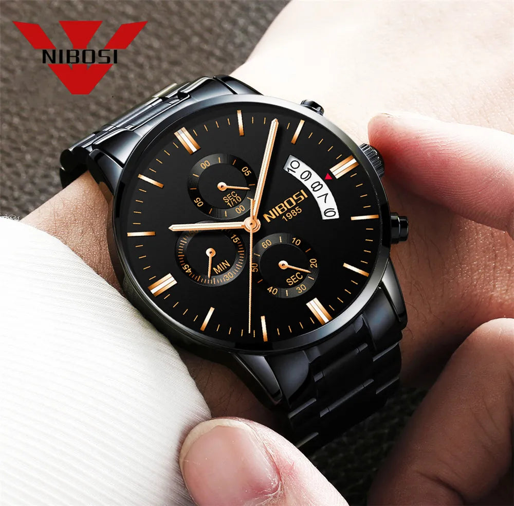 NIBOSI Men Watches Luxury Famous Top Brand Men's Fashion Casual Dress Watch Military Quartz Wristwatches Relogio Masculino Saat - Giftcare 