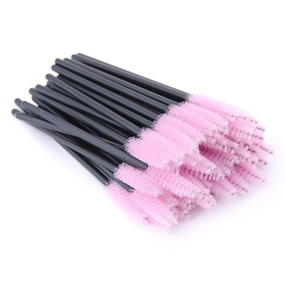 Hot 5-50 Pcs Crystal Eyelash Brushes Diamond Handle Mascara Wands Eyelash Extension Makeup Tools Eyelash Brush wholesale